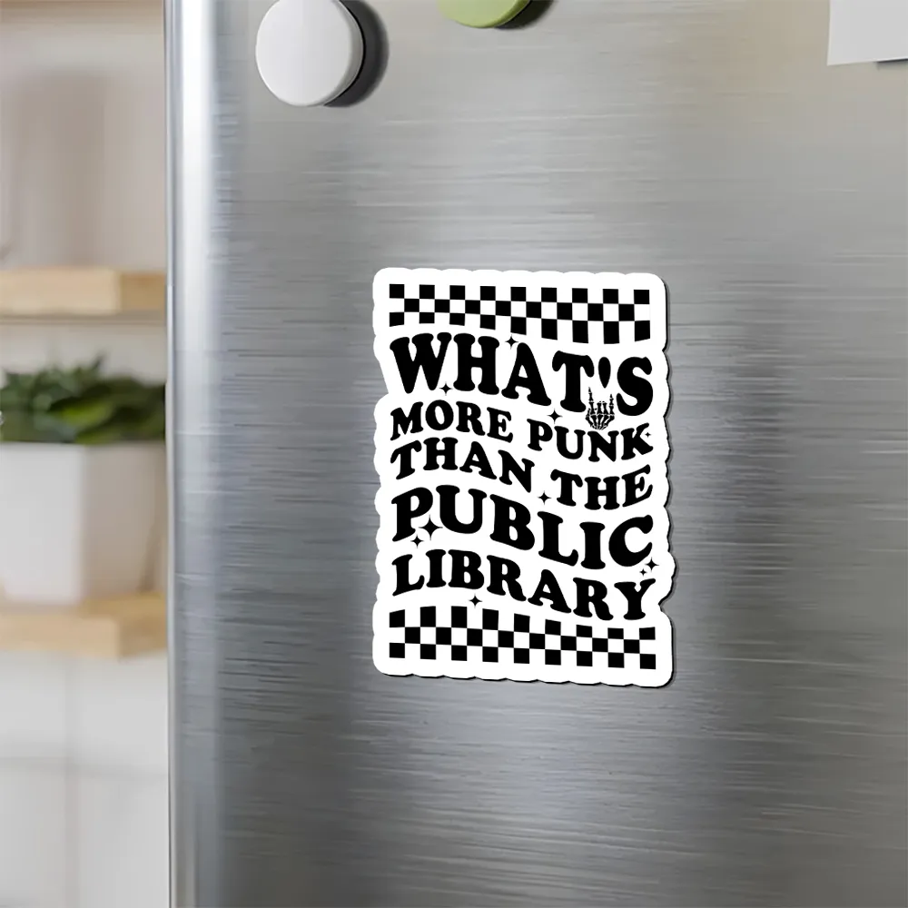 Pagewings punk the public library Fridge Magnet