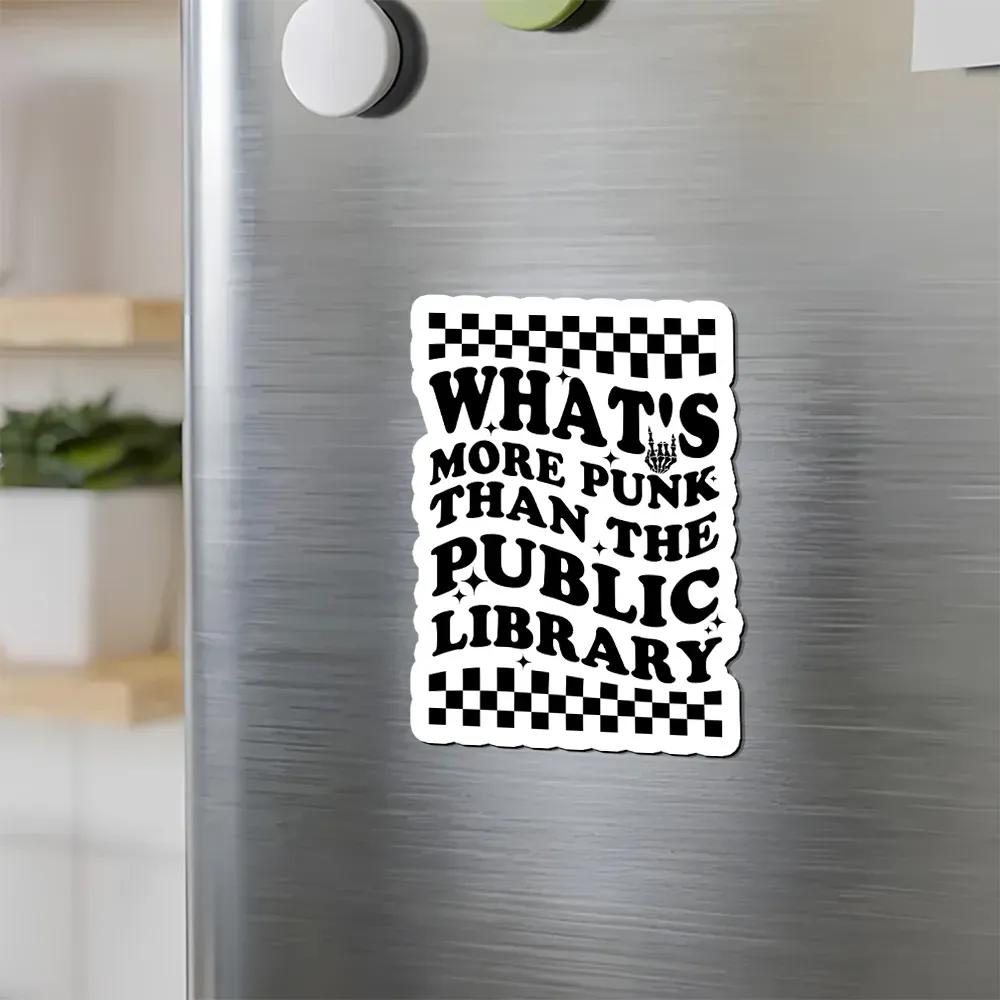 Pagewings punk the public library Fridge Magnet