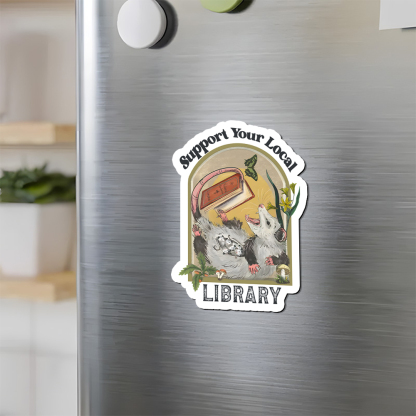 Pagewings Library Readers Make Leaders Jersey Short Sleeve Tee Fridge Magnet