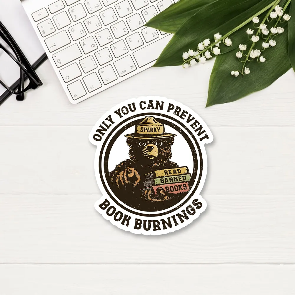 Pagewings Only You Can Prevent Book Burnings Sticker