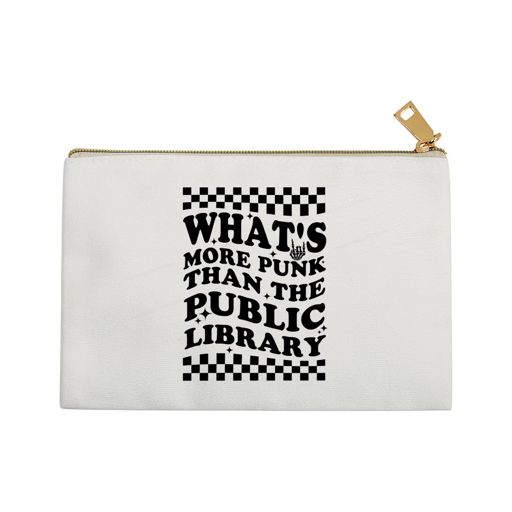Pagewings punk the public library Pouch