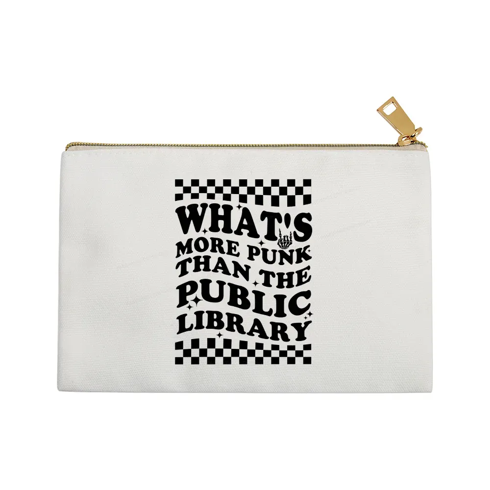 Pagewings punk the public library Pouch