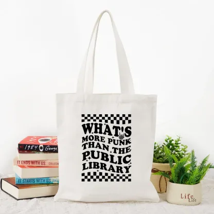 Pagewings punk the public library Tote Bag