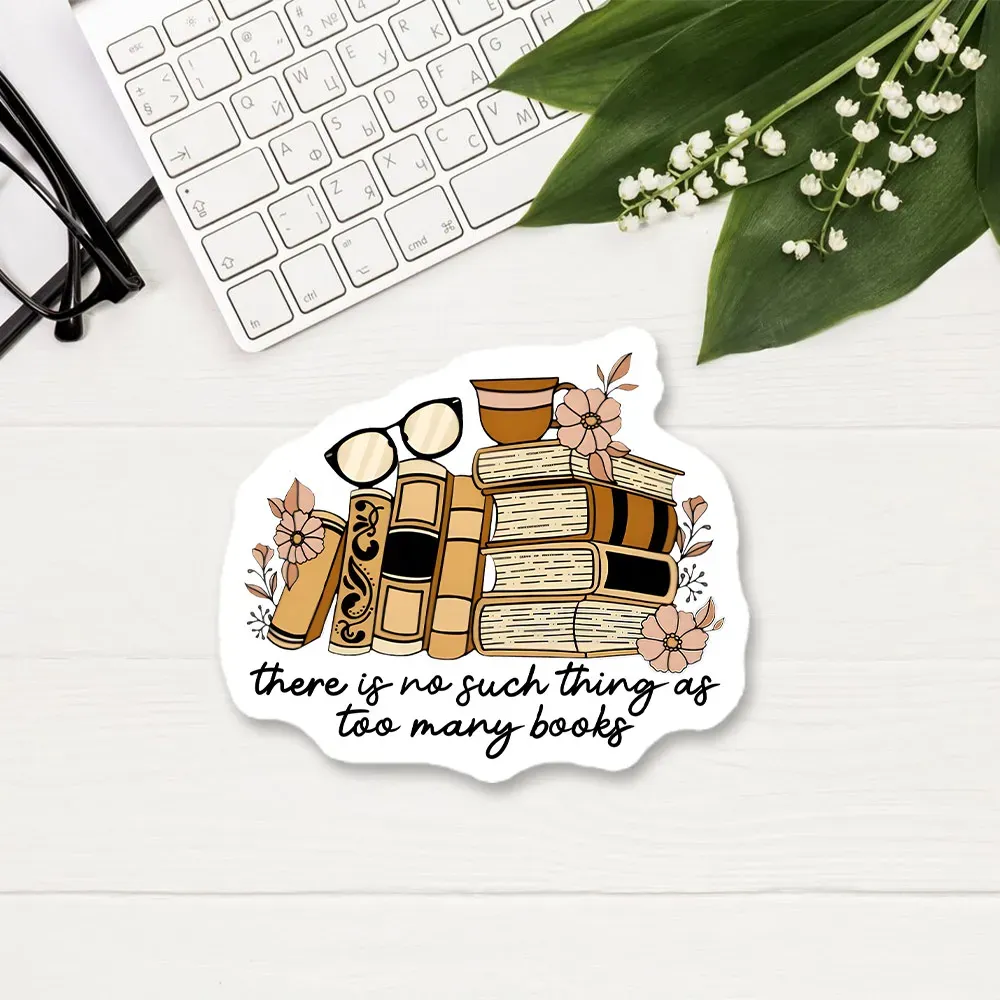 Pagewings There is no Such Thing as Too Many Books Sticker