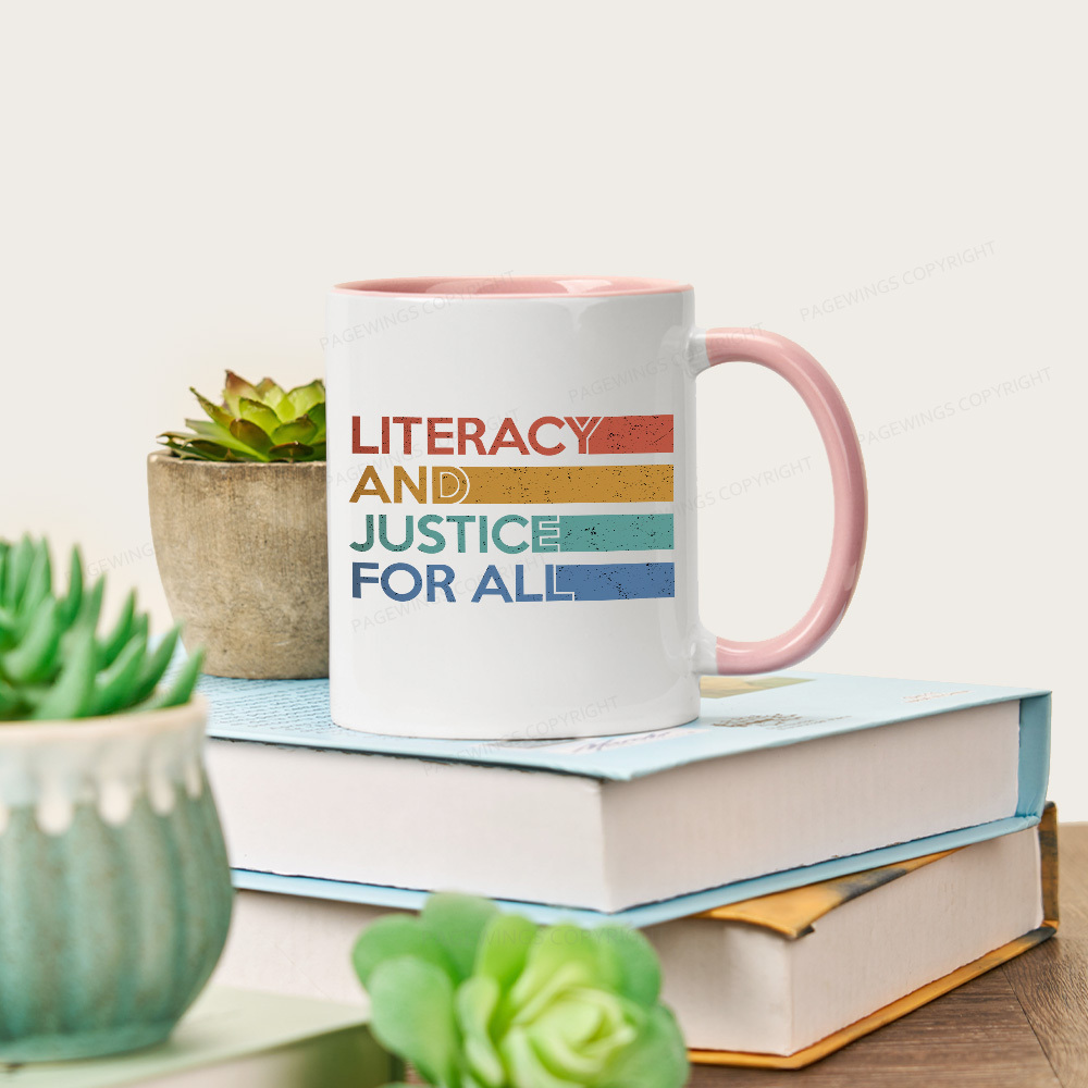 Pagewing Literacy and Justice For All Mug