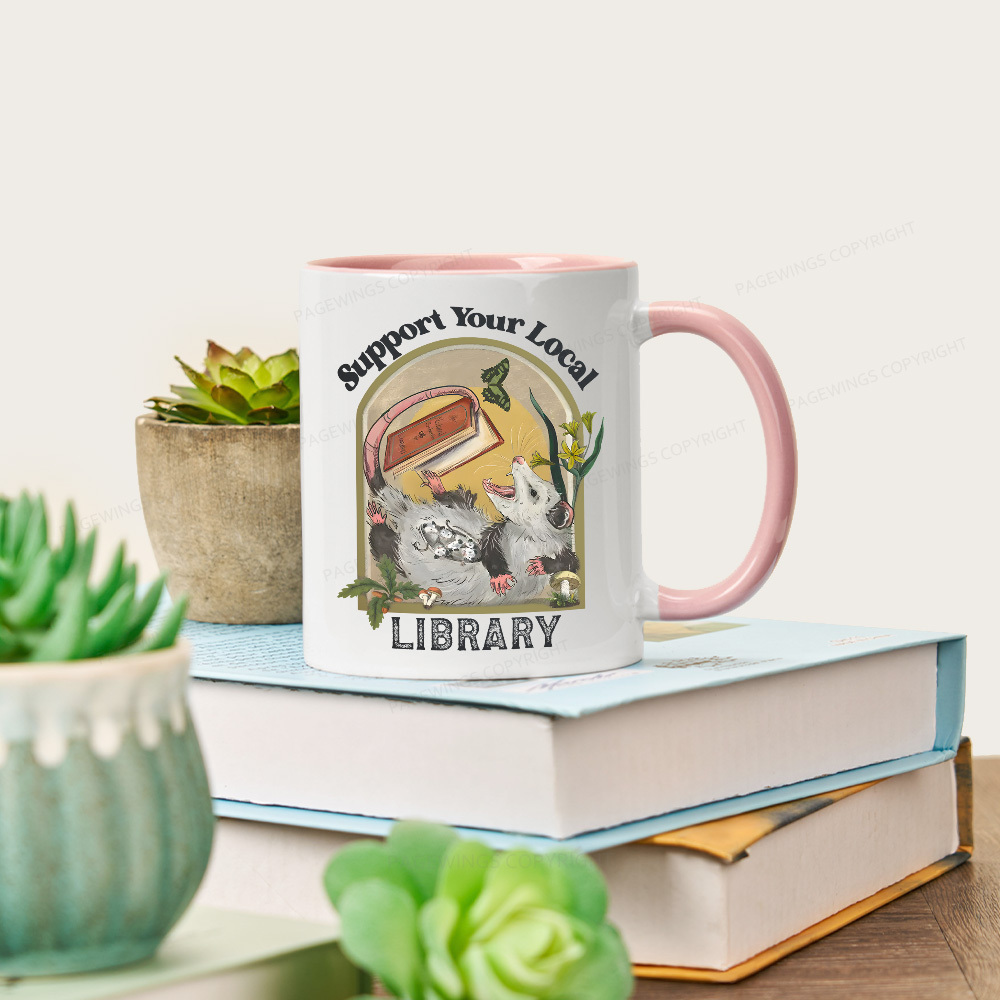 Pagewings Library Readers Make Leaders Jersey Short Sleeve Tee Mug