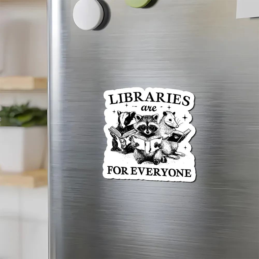 Pagewings Libraries Are For Everyone Fridge Magnet