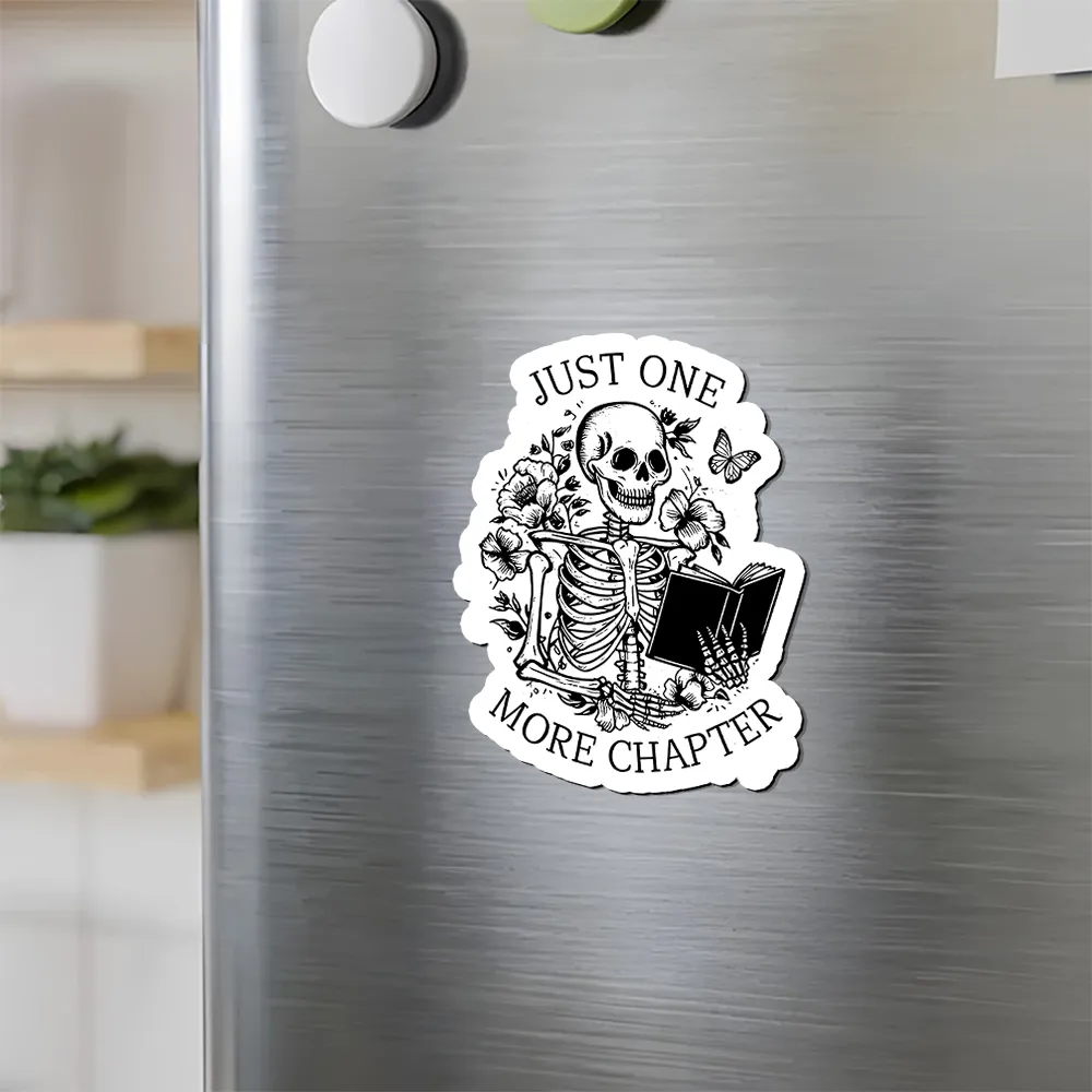 Pagewing One More Chapter Skeleton Unisex Tee Fridge Magnet