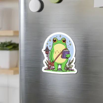 Pagewings Frog Reading Book Fridge Magnet