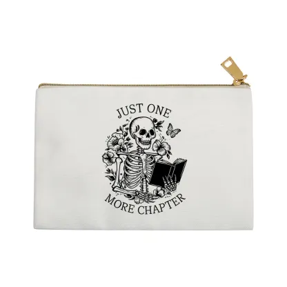 Pagewing One More Chapter Skeleton Unisex Pouch