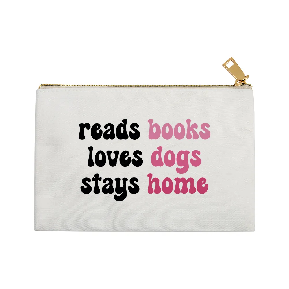 Pagewing Read Books & Love Dogs & Stay Home Pouch