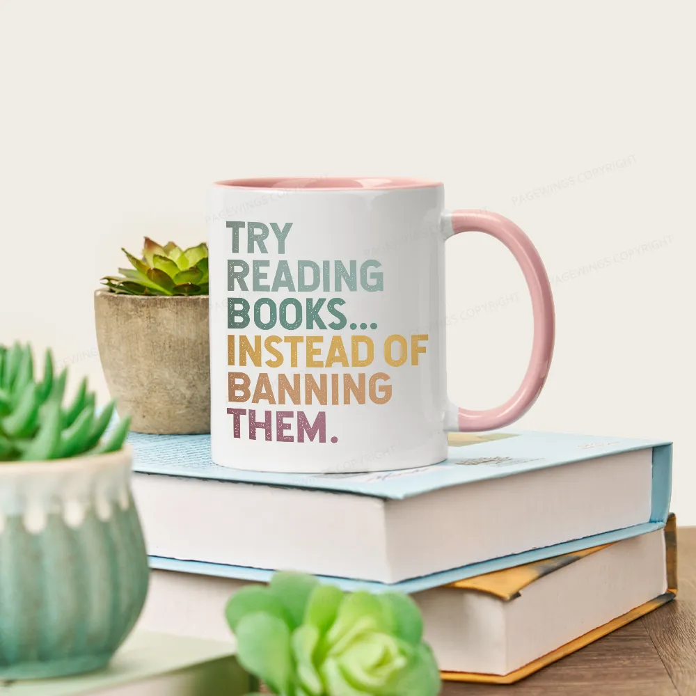 Pagewings Try Reading Books Mug