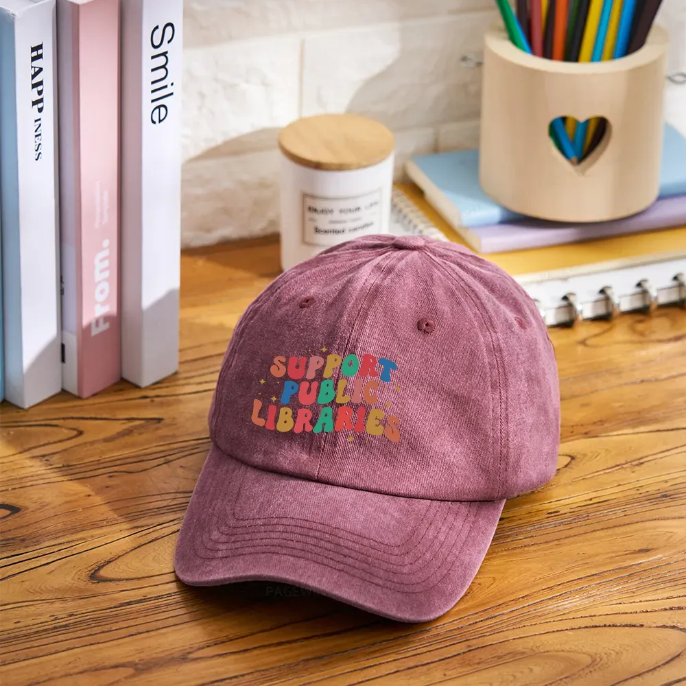 Pagewings Public Library Sweatshirt Washed Cap