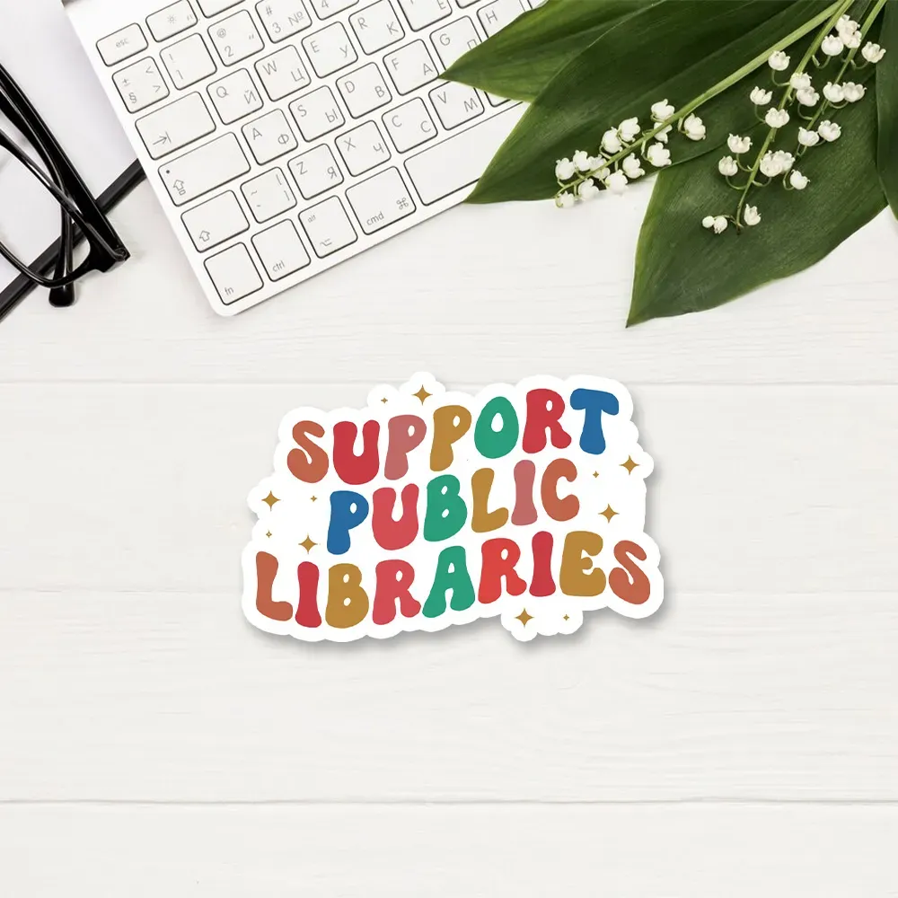 Pagewings Public Library Sweatshirt Sticker