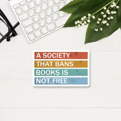 Pagewings Banned Books Shirt, Read Banned Books Sticker