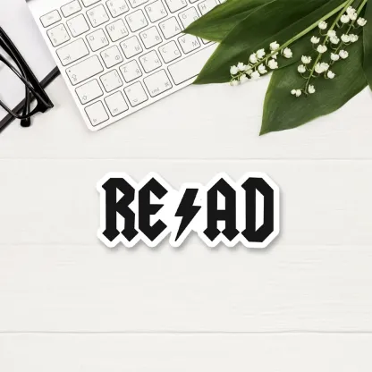 Pagewings Read Back In The Library "Rock And Roll" Sticker