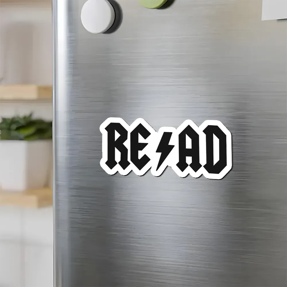 Pagewings Read Back In The Library "Rock And Roll" Fridge Magnet