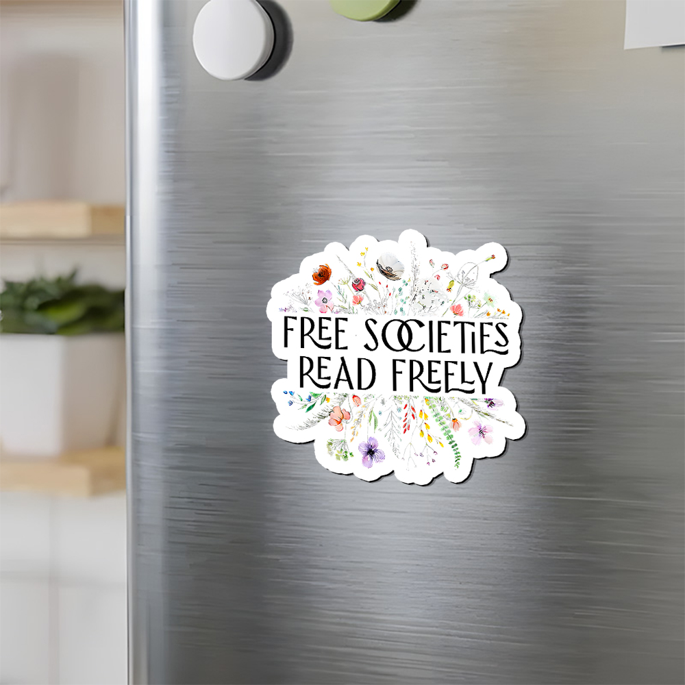 Pagewings Free Societies Read Freely Fridge Magnet