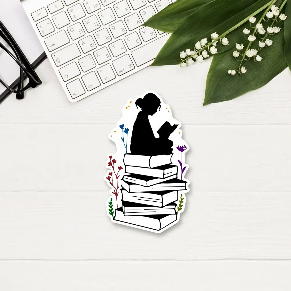 Pagewings Girl Reading Sticker
