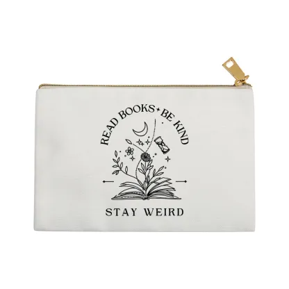 Pagewings Comfort Colors Read Books Be Kind Stay Weird Pouch