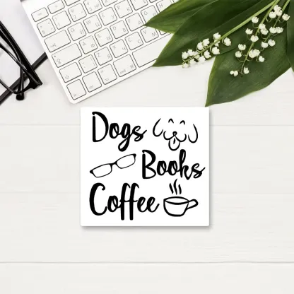 Pagewings Dogs Books Coffee Sticker