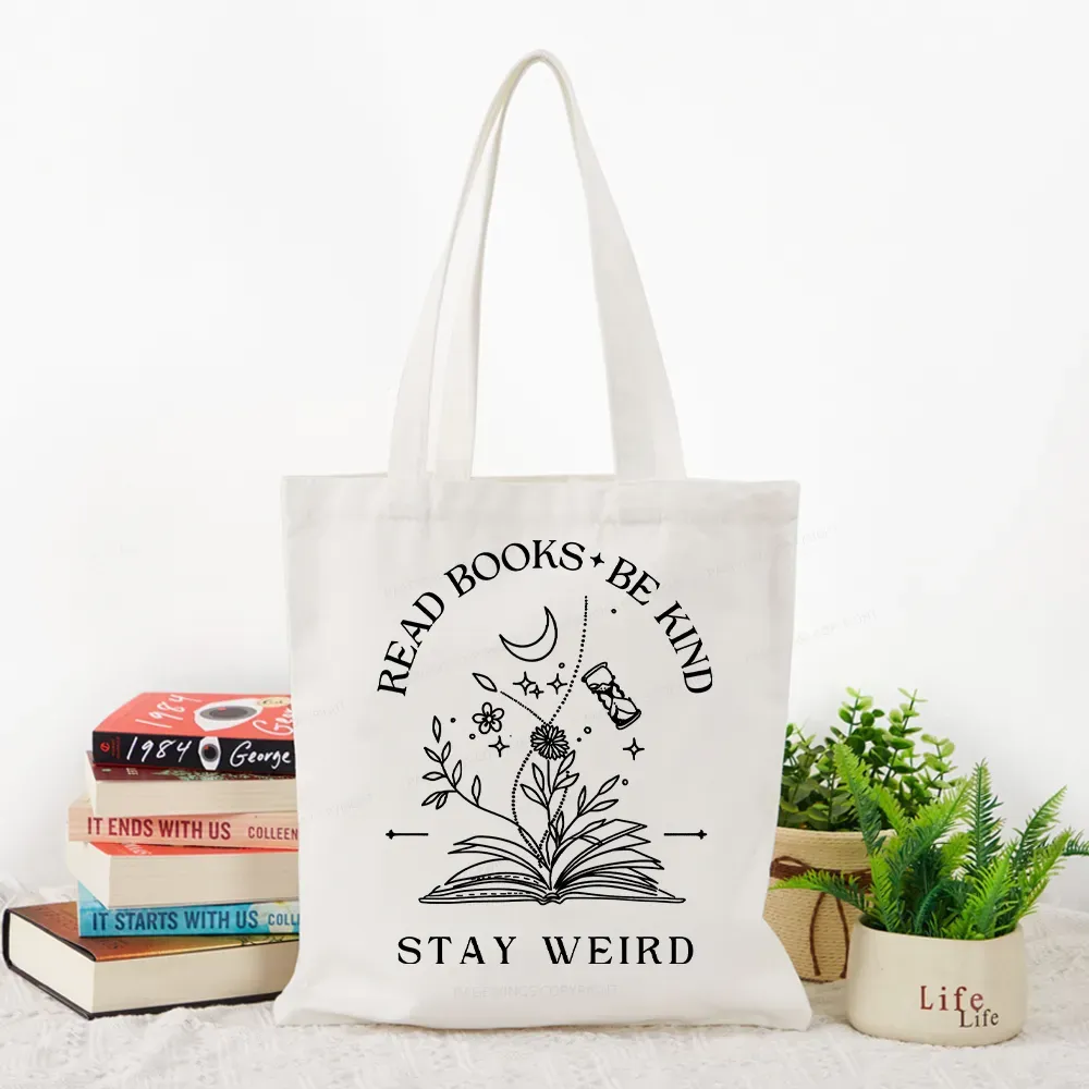 Pagewings Comfort Colors Read Books Be Kind Stay Weird Tote Bag
