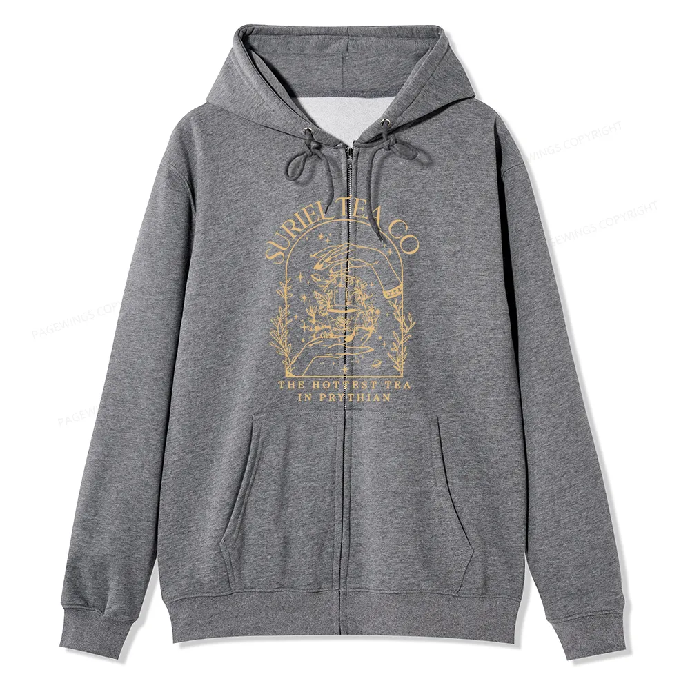 Pagewings A Court Of Thorns And Roses Unisex Fleece Zip Up Hoodie