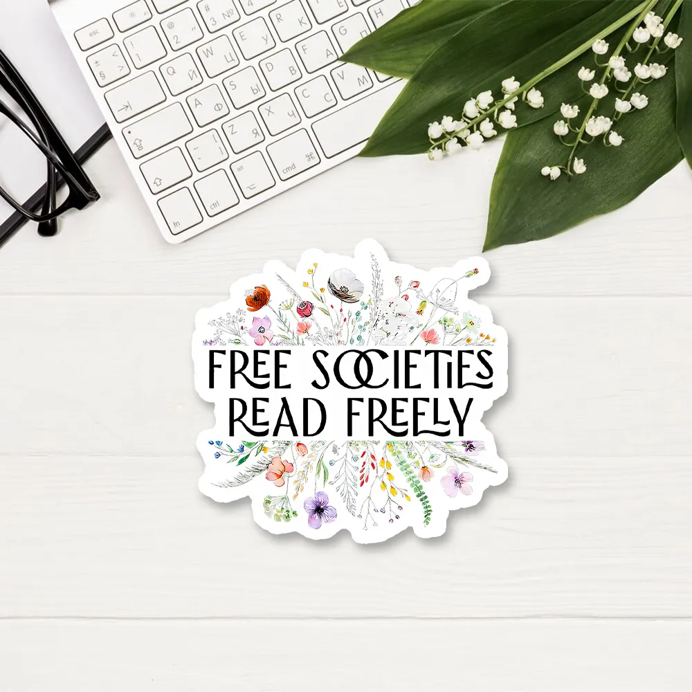 Pagewings Free Societies Read Freely Sticker