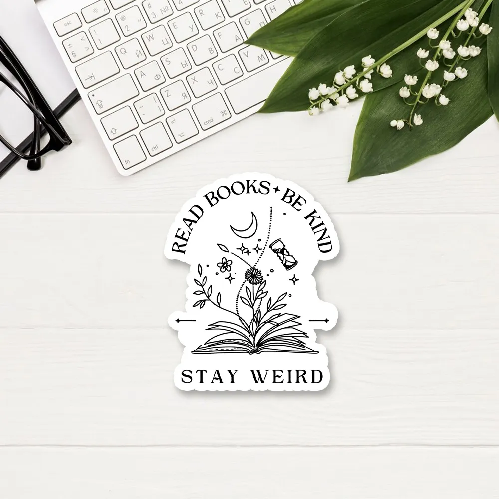 Pagewings Comfort Colors Read Books Be Kind Stay Weird Sticker
