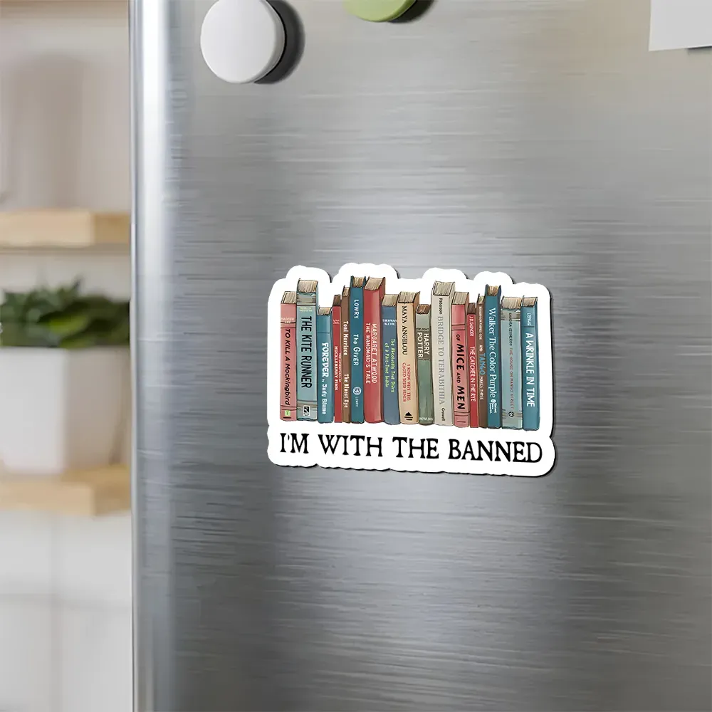 Pagewings I'm With The Banned Fridge Magnet