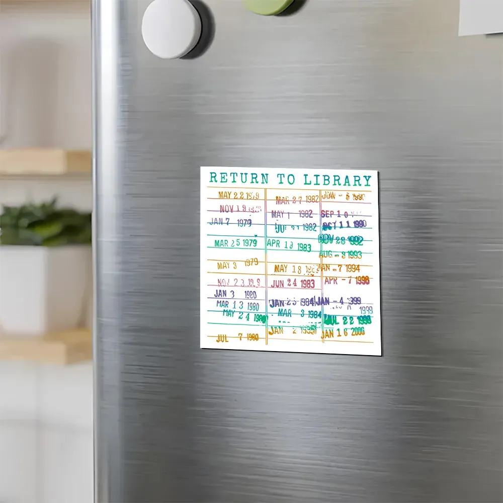 Pagewing Vintage Library Rainbow Fridge Magnet