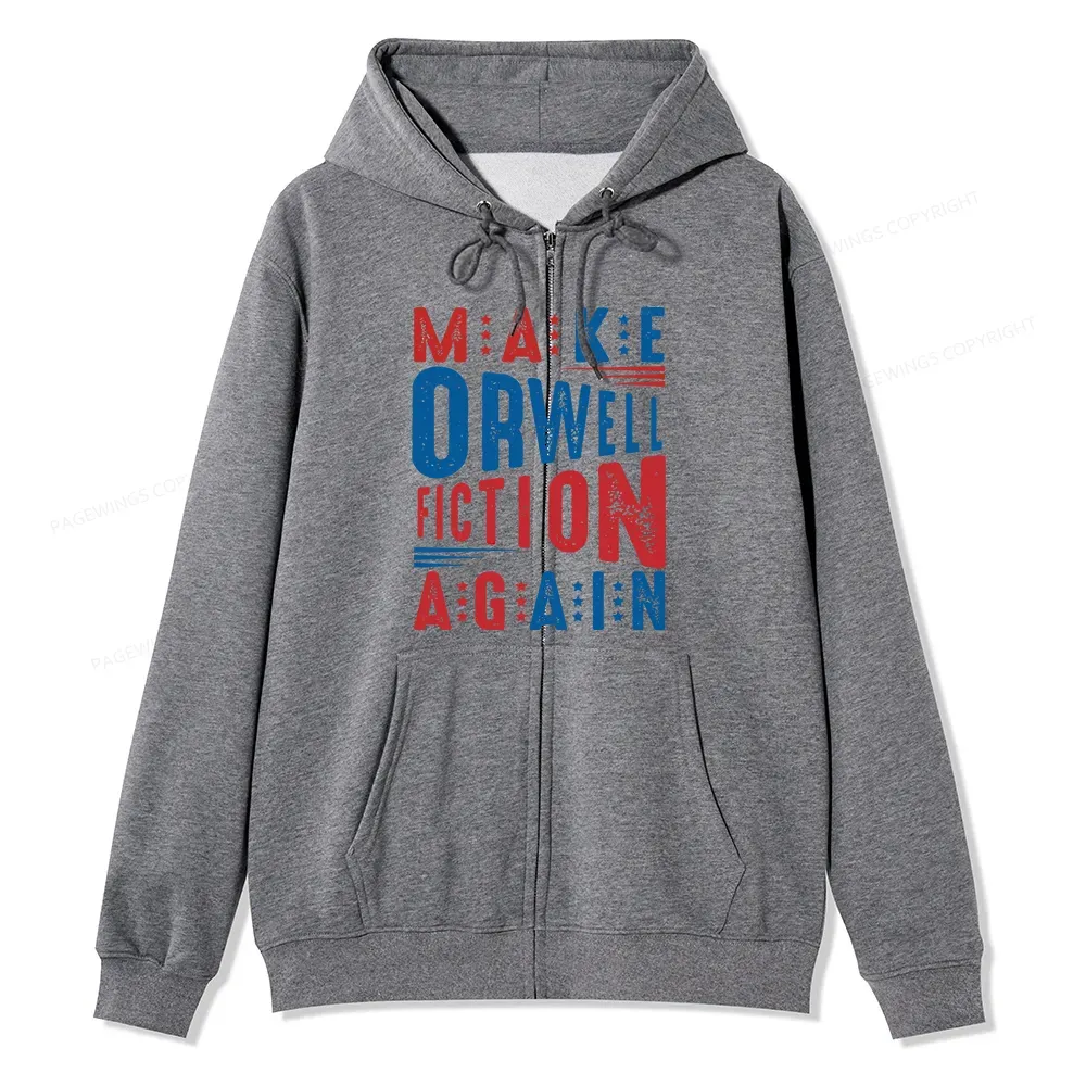 Pagewings 1984 Book Unisex Fleece Zip Up Hoodie