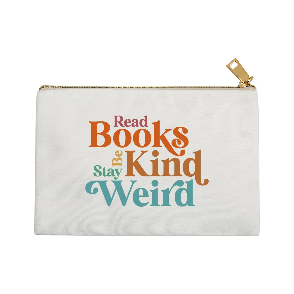 Pagewings Read Books Be Kind Stay Weird Pouch