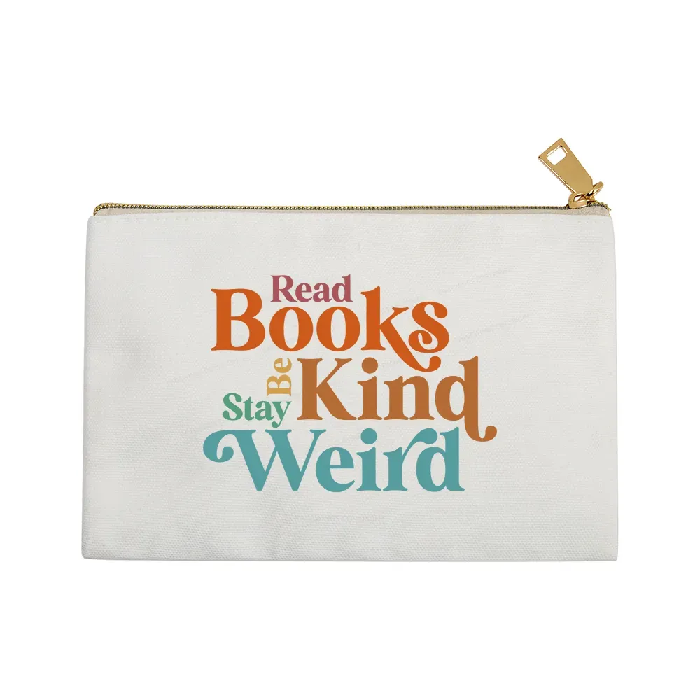Pagewings Read Books Be Kind Stay Weird Pouch