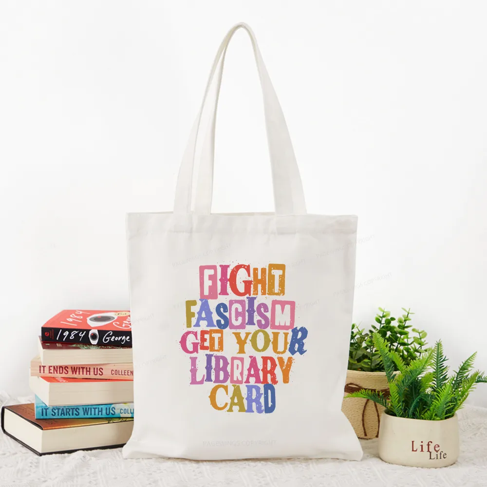 Pagewings Get Your Library Card Tote Bag
