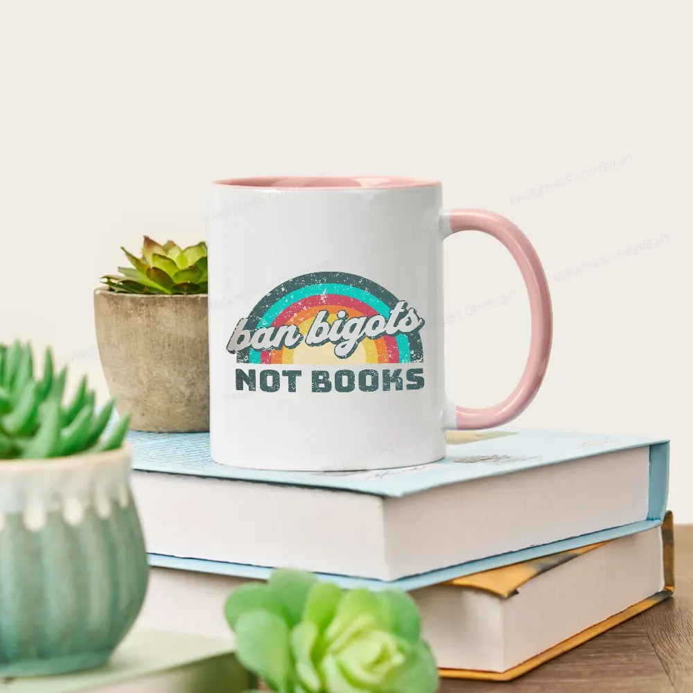 Pagewings Ban Bigots Not Books Mug