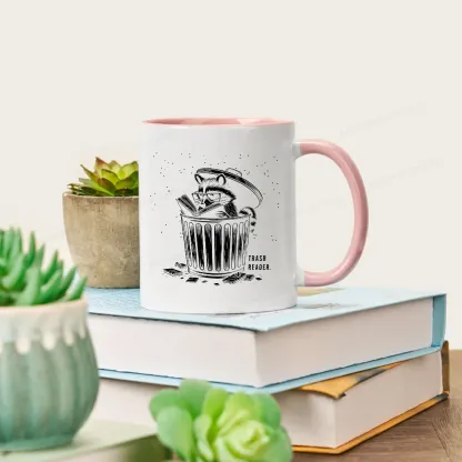 Pagewings Trash Reader Raccoon - Book Quote Mug
