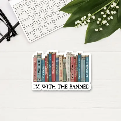 Pagewings I'm With The Banned Sticker