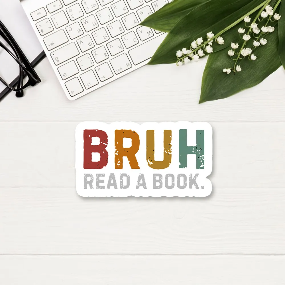 Pagewings Read A Book Bruh Sticker
