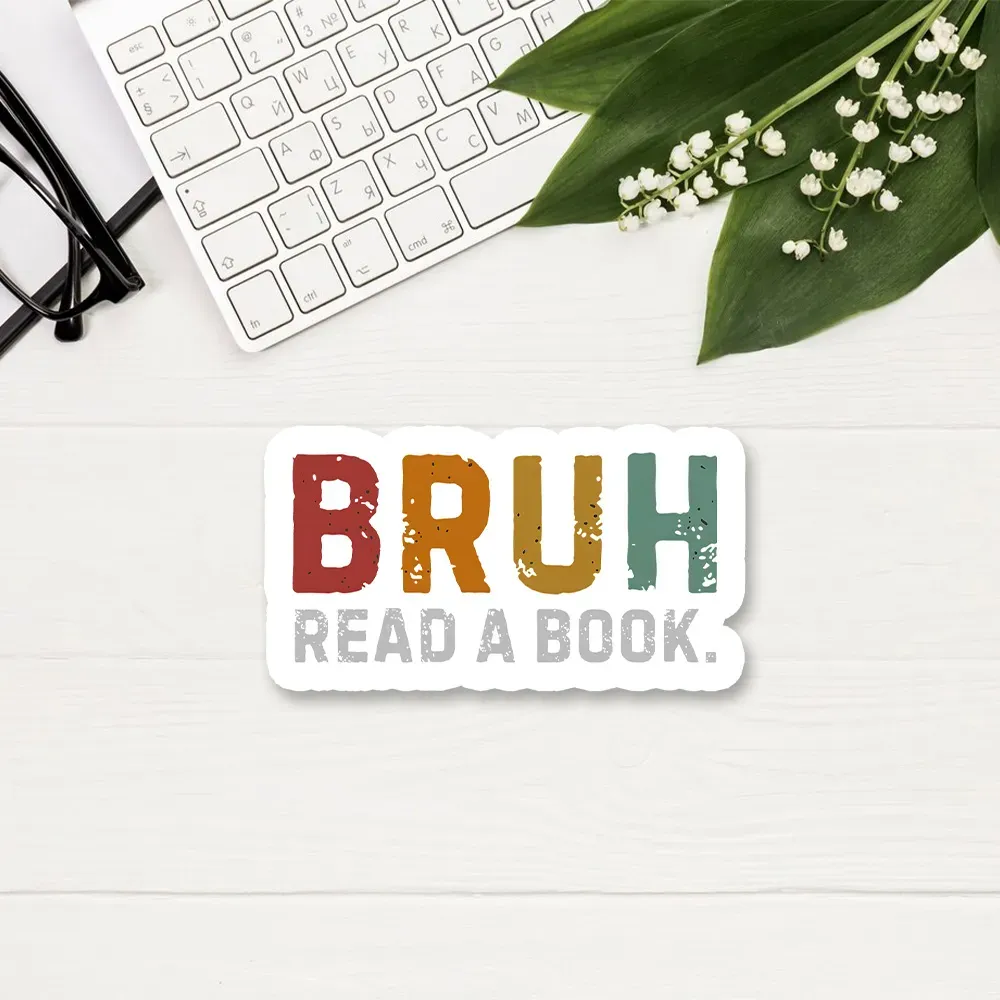 Pagewings Read A Book Bruh Sticker