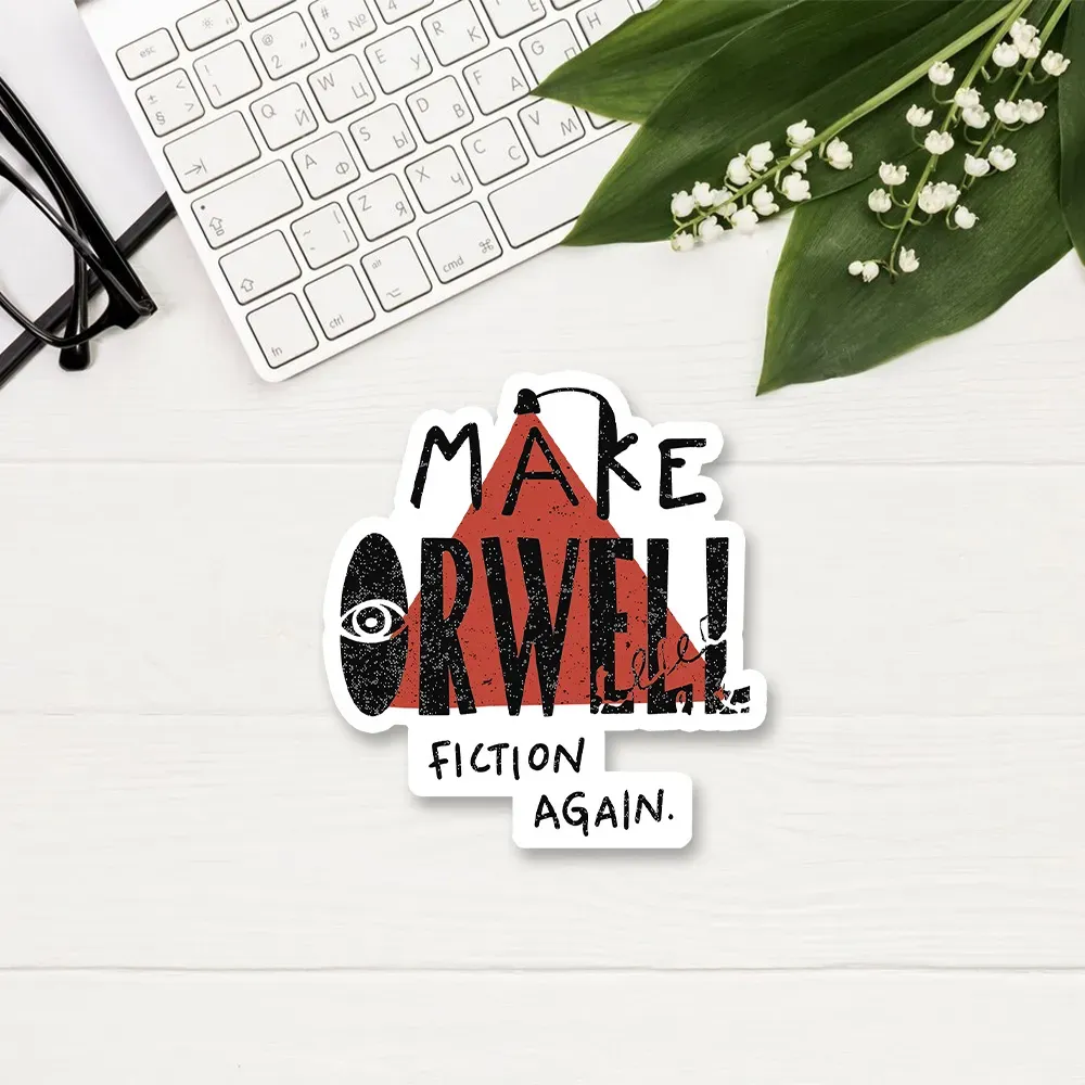 Pagewings Make Orwell Fiction Again Sticker