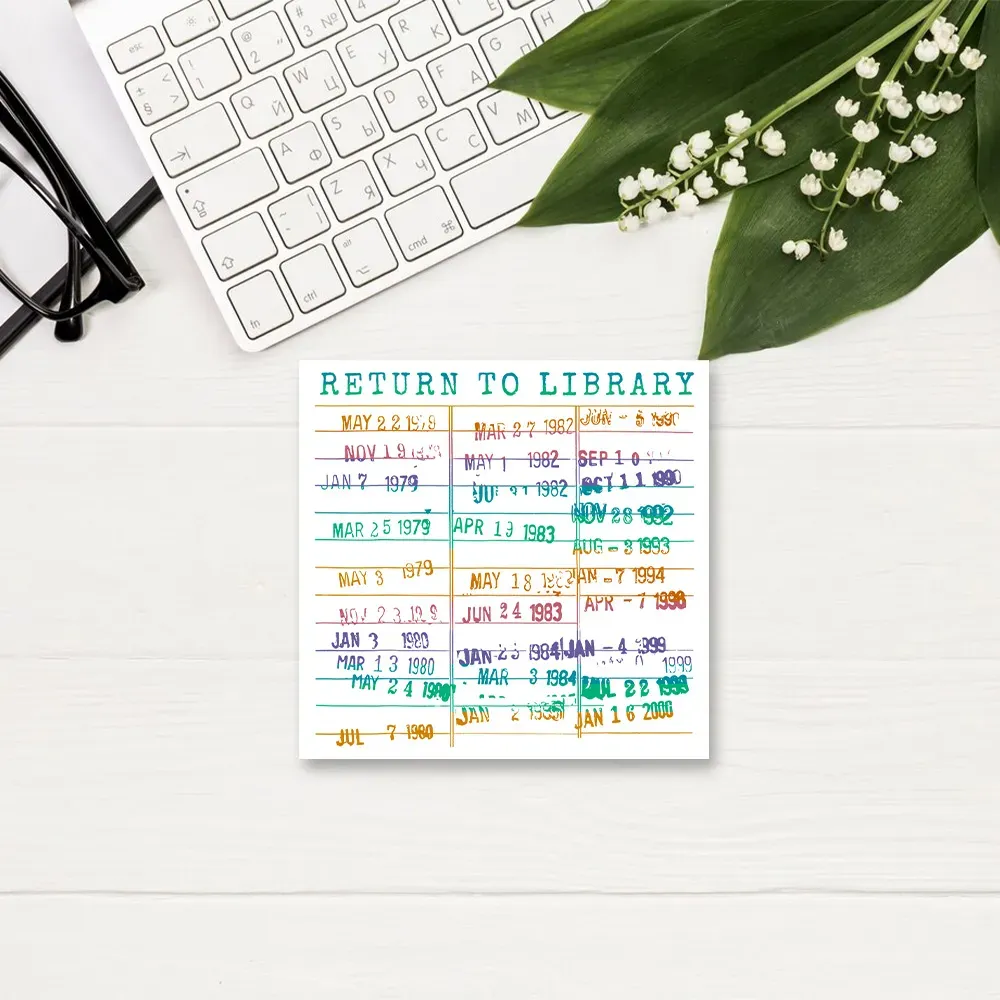 Pagewing Vintage Library Rainbow Sticker