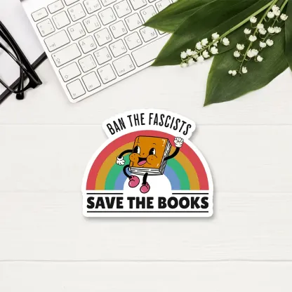 Pagewings Ban The Fascists Save The Books Sticker
