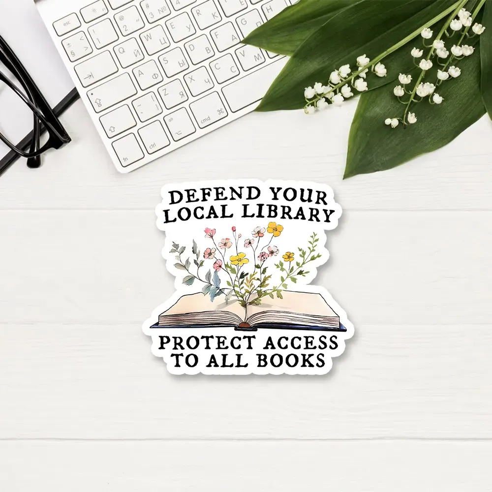 Pagewings Books Save Lives Protect Libraries Sticker