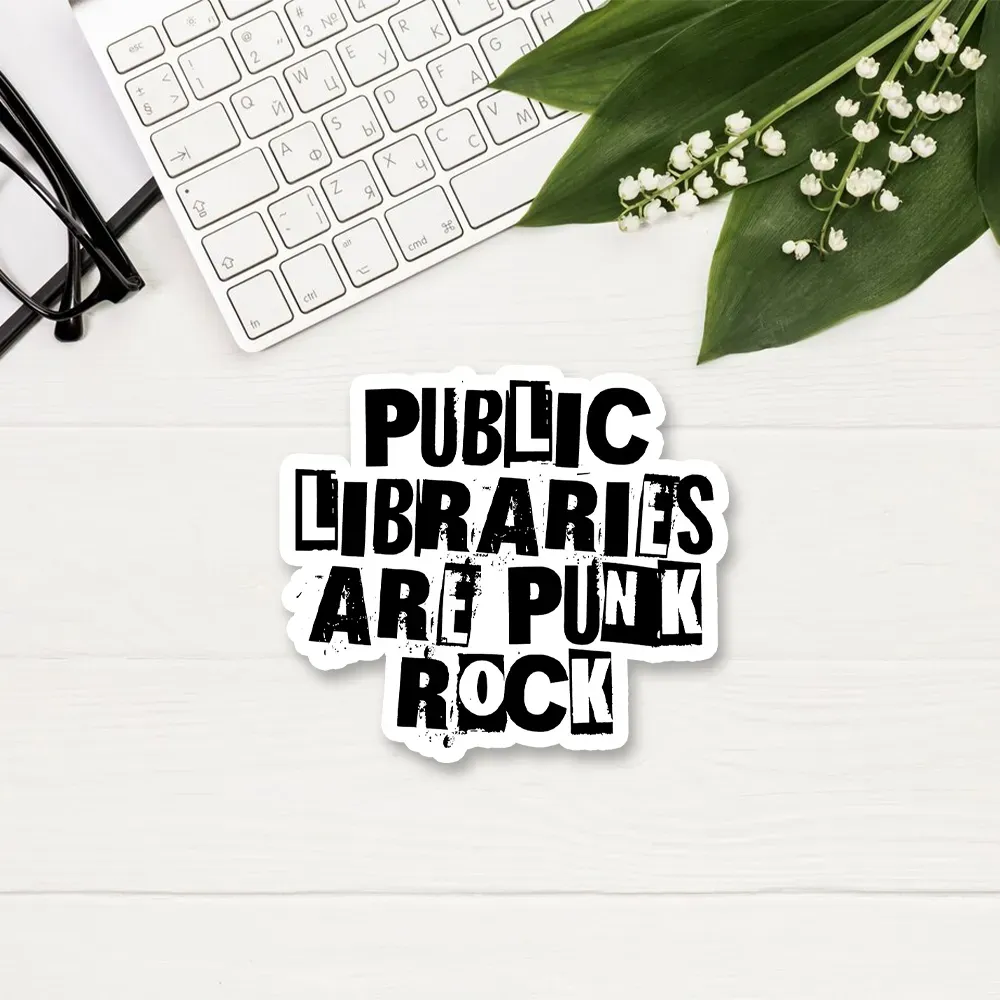 Pagewings Public Libraries Are Punk Rock Sticker
