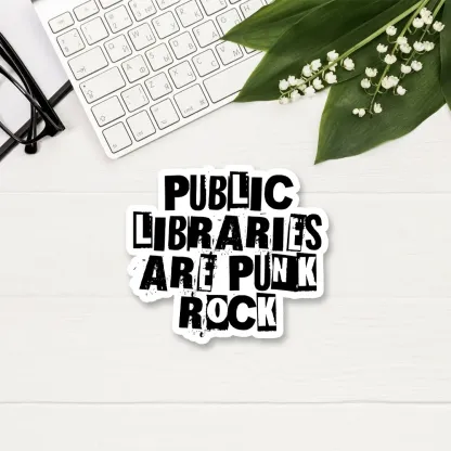 Pagewings Public Libraries Are Punk Rock Sticker