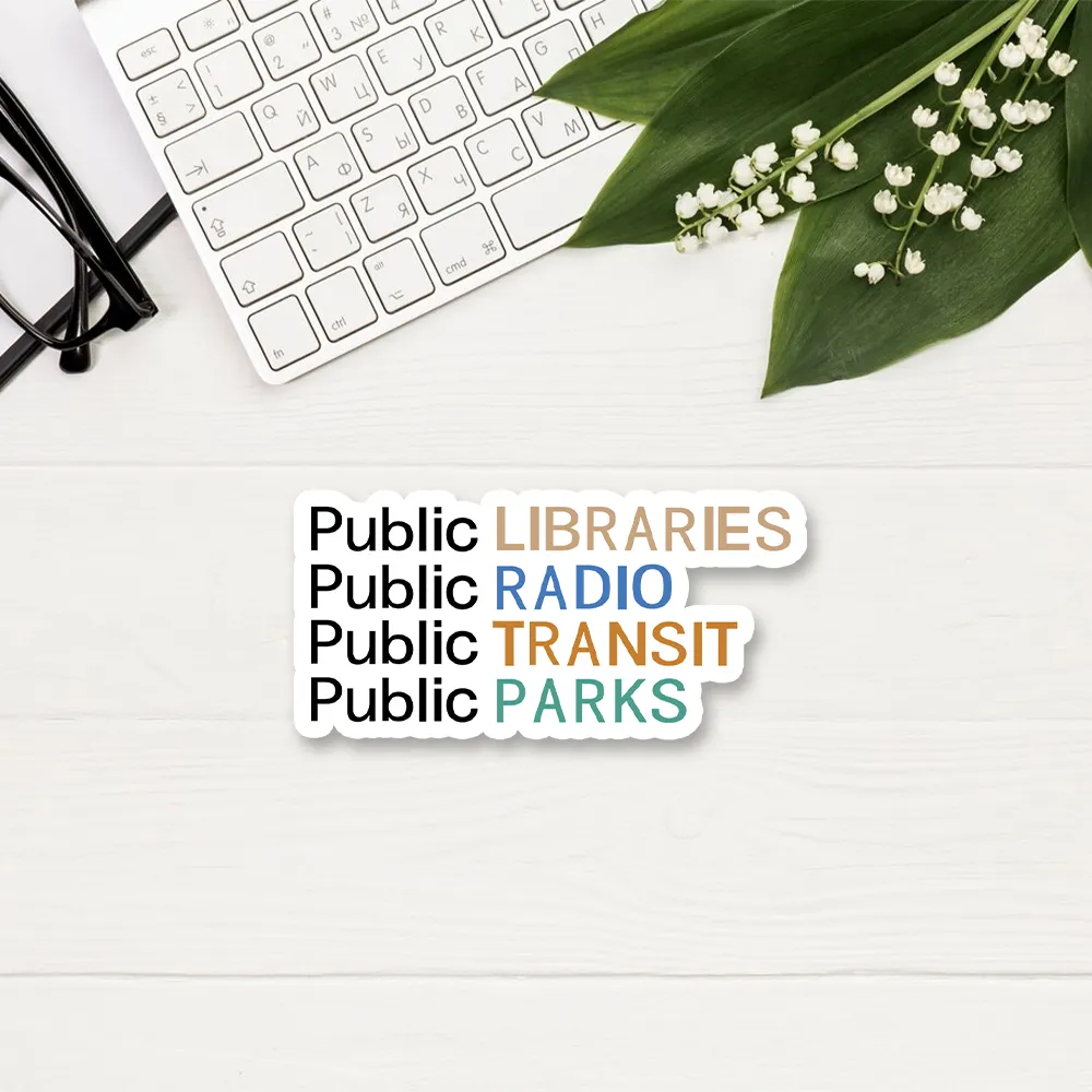 Pagewings Public Libraries Radio Transit Parks Sticker