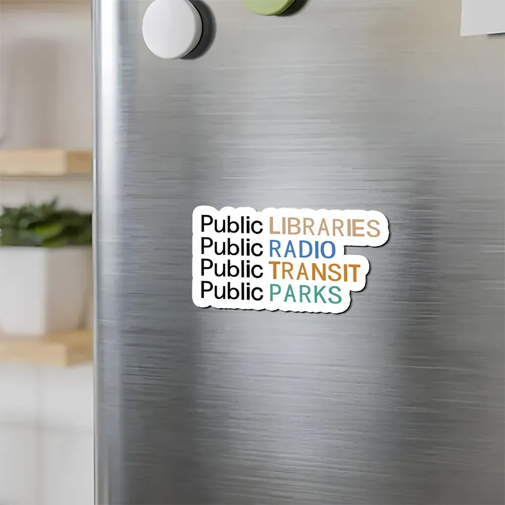 Pagewings Public Libraries Radio Transit Parks Fridge Magnet
