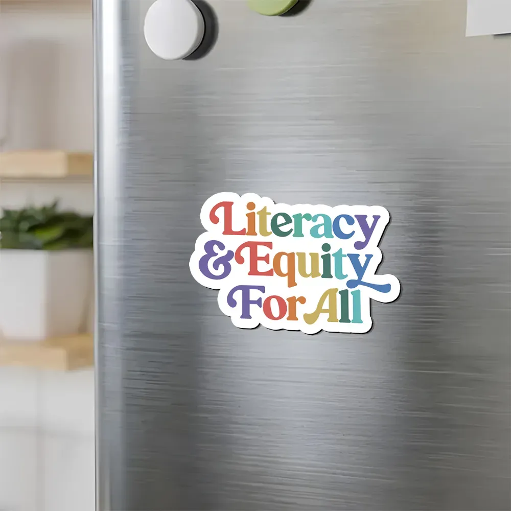 Pagewings Literacy & Equity For All Unisex Fridge Magnet