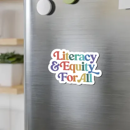 Pagewings Literacy & Equity For All Unisex Fridge Magnet